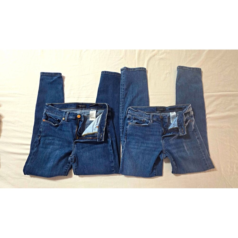 Banana Republic Girls Size 12 Two Pair - Blue Denim Jeans Medium Wash Mid Rise